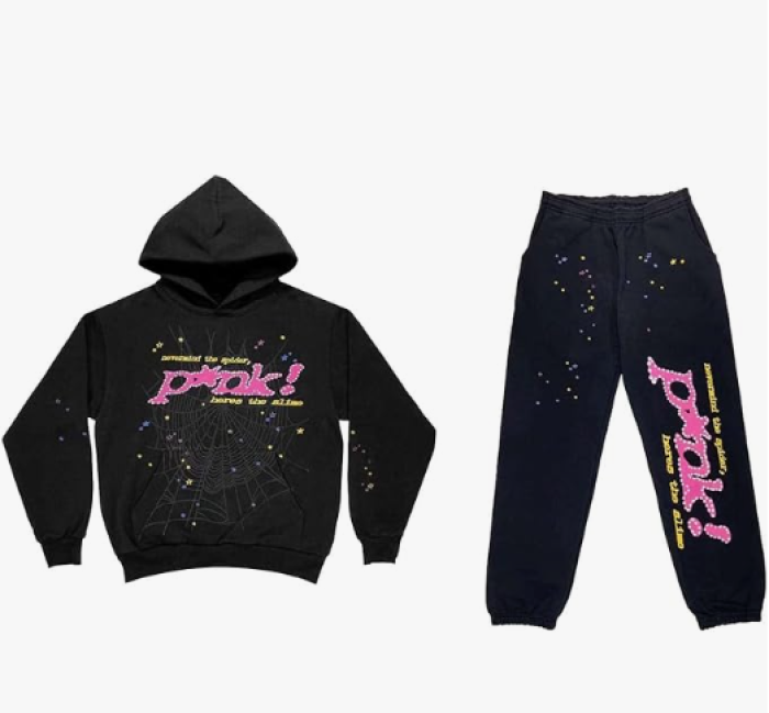 Men''s Sp5der Print Tracksuit Two Piece Set
